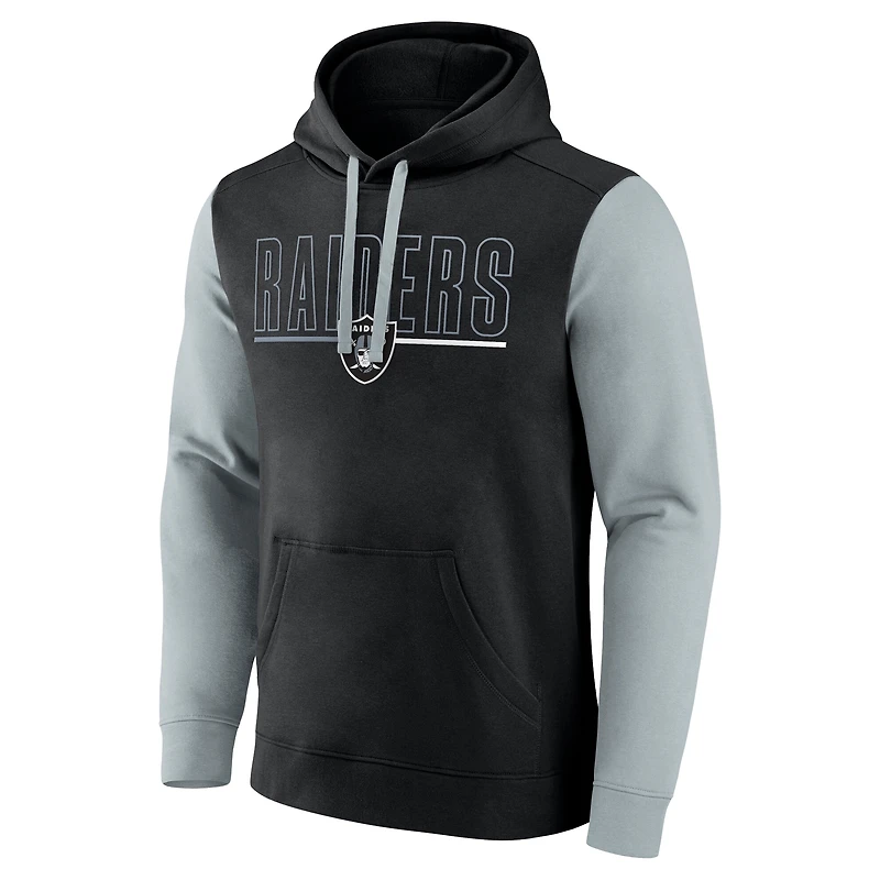 Men's Fanatics Black Las Vegas Raiders Big & Tall Outline Pullover Hoodie