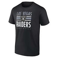 Men's Fanatics  Black Las Vegas Raiders Power Stripe T-Shirt