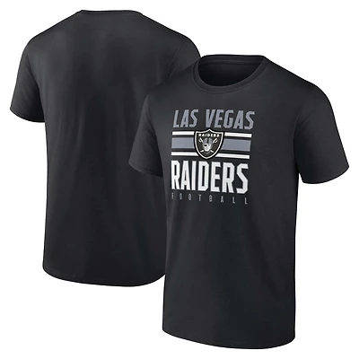 Men's Fanatics  Black Las Vegas Raiders Power Stripe T-Shirt