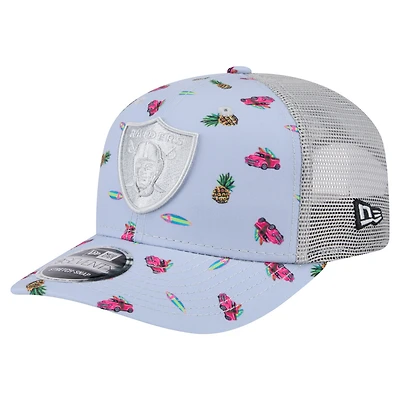 Casquette ajustable 9SEVENTY Las Vegas Raiders Adventure Surfboard de New Era pour homme, gris