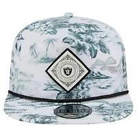 Casquette de golf à visière snapback blanche New Era Las Vegas Raiders Adventure pour homme