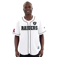 Maillot de baseball à boutons complets Starter White Las Vegas Raiders Relay pour homme