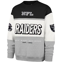 Men's '47 Black/Gray Las Vegas Raiders Breeze Maximalist Sweatshirt