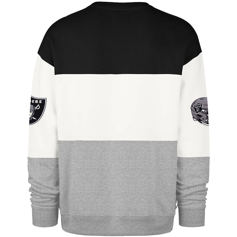 Men's '47 Black/Gray Las Vegas Raiders Breeze Maximalist Sweatshirt