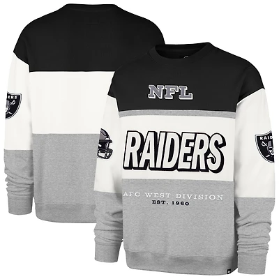 Men's '47 Black/Gray Las Vegas Raiders Breeze Maximalist Sweatshirt