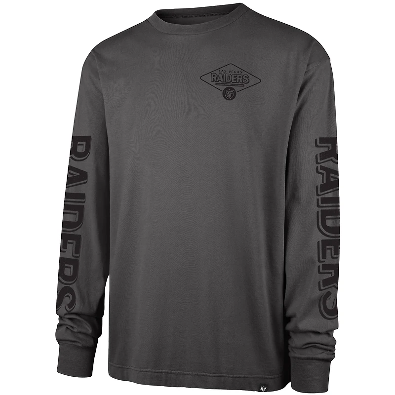 T-shirt à manches longues noir « 47 » pour homme des Las Vegas Raiders, Cairn Ravine Foundation