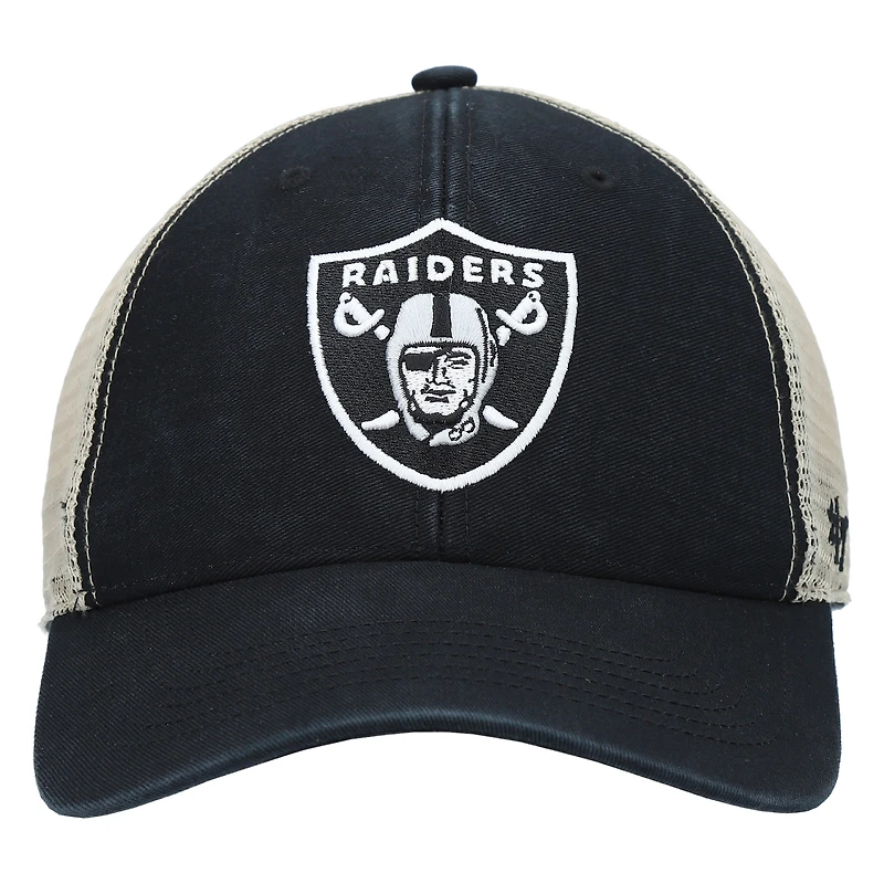 Men's '47 Black Las Vegas Raiders Flagship MVP Snapback Hat