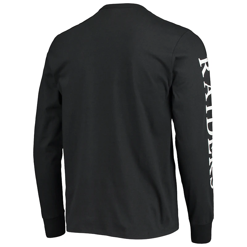 T-shirt à manches longues Franklin des Raiders de Las Vegas '47 noir pour homme