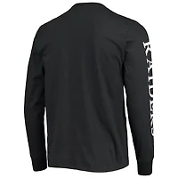 T-shirt à manches longues Franklin des Raiders de Las Vegas '47 noir pour homme