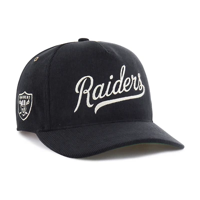 Men's '47  Black Las Vegas Raiders Golden Age Corduroy Hitch Adjustable Hat