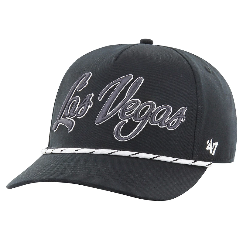 Men's '47 Black Las Vegas Raiders Overhand Speckle Hitch Adjustable Hat