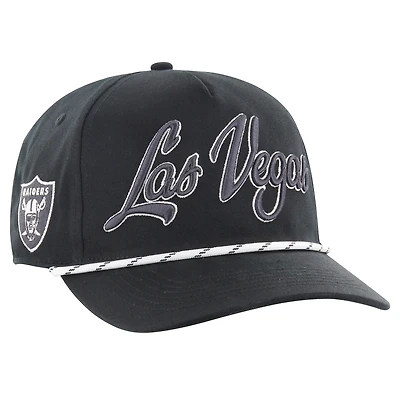 Men's '47 Black Las Vegas Raiders Overhand Speckle Hitch Adjustable Hat