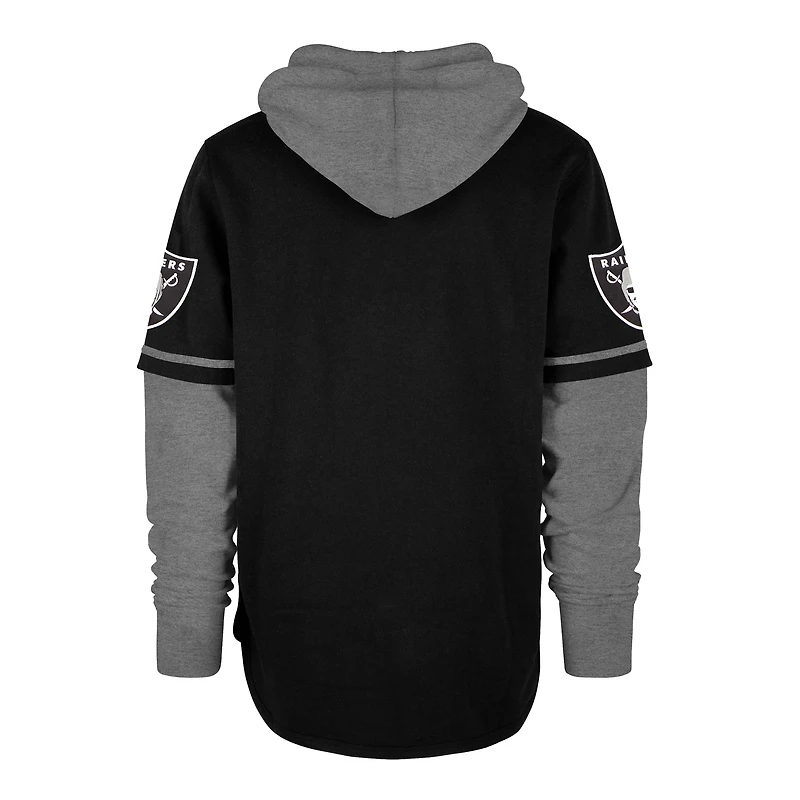 Chandail à capuchon d'arrêt-court Las Vegas Raiders '47 noir pour homme