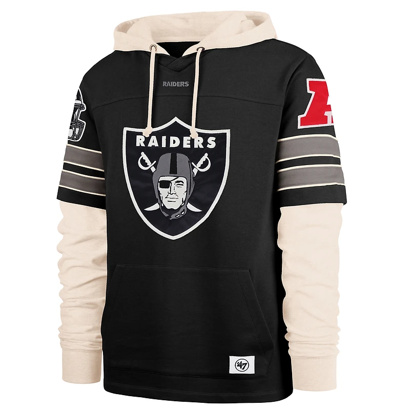 Sweat à capuche noir « 47 » pour homme des Las Vegas Raiders, Split Zone Cornerback Duo