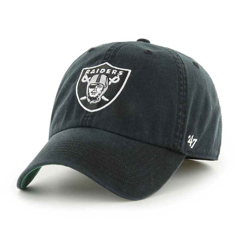 Men's '47 Black Las Vegas Raiders Sure Shot Franchise Fitted Hat