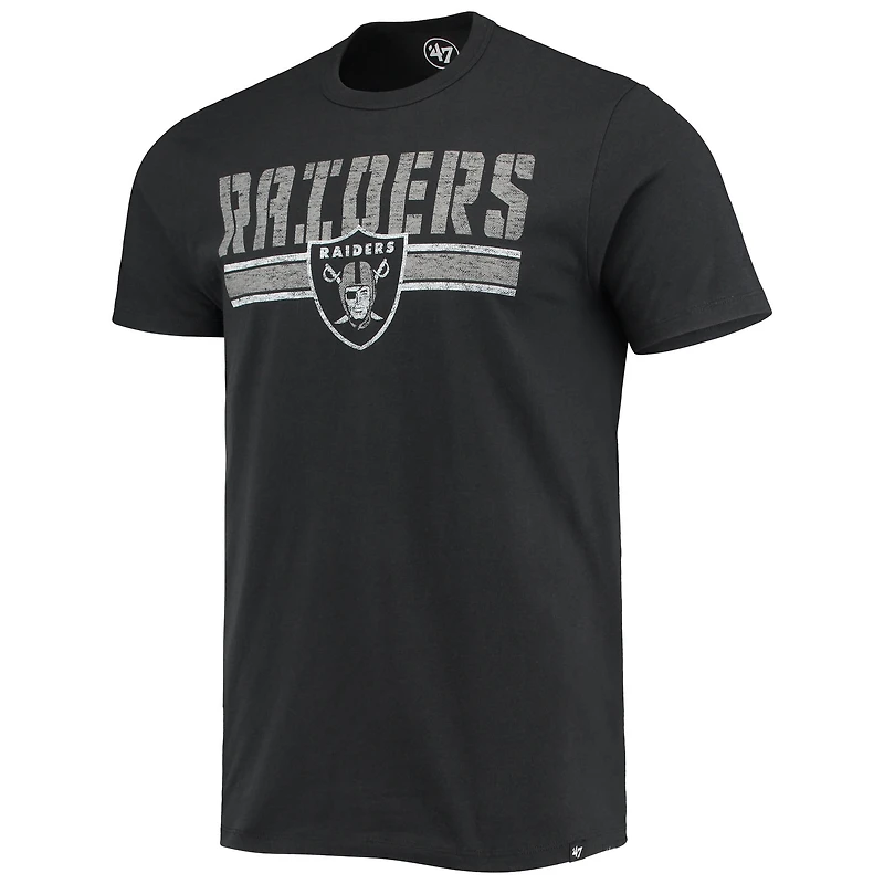 T-shirt à rayures noires de l'équipe Las Vegas Raiders '47 pour homme