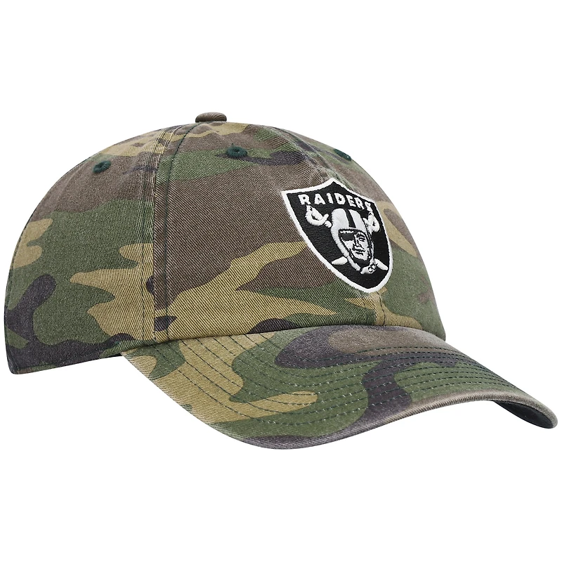 Men's '47 Camo Las Vegas Raiders Woodland Clean Up Adjustable Hat