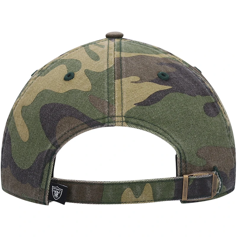 Men's '47 Camo Las Vegas Raiders Woodland Clean Up Adjustable Hat