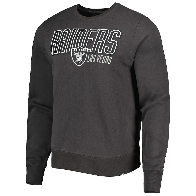Sweat-shirt pour homme '47 Charcoal Las Vegas Raiders Locked Headline Pullover