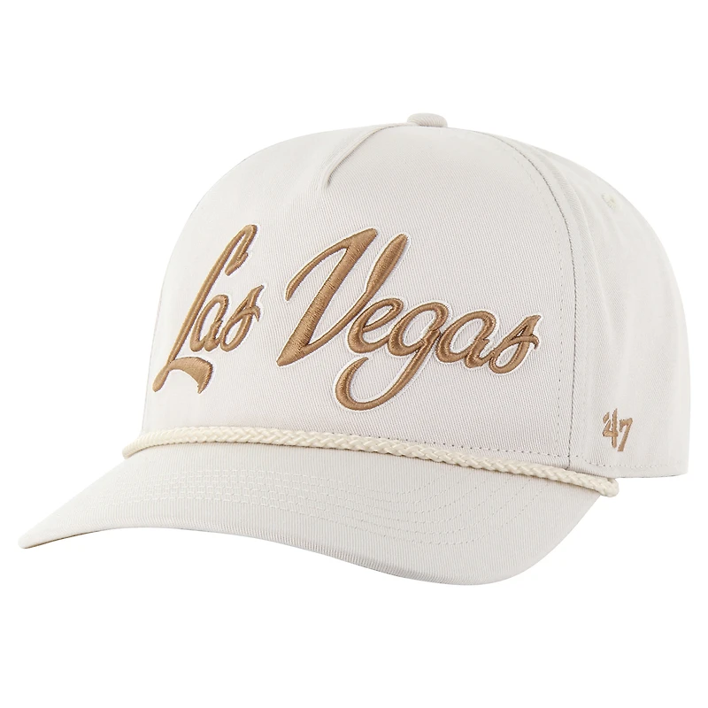 Men's '47 Cream Las Vegas Raiders Overhand Hitch Adjustable Hat