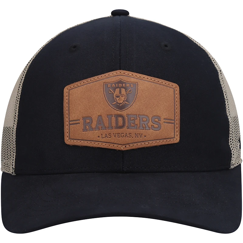 Men's '47 Dark Navy/Natural Las Vegas Raiders Rawhide Trucker Adjustable Hat