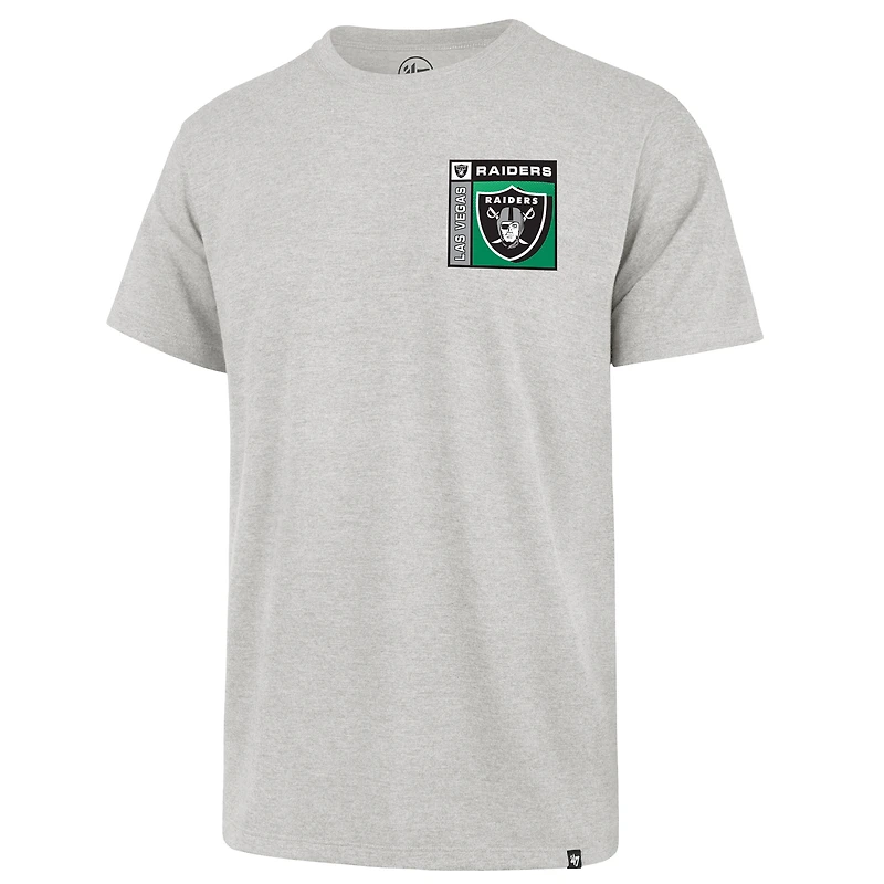 Men's '47  Gray Las Vegas Raiders Chrome Plate Franklin T-Shirt