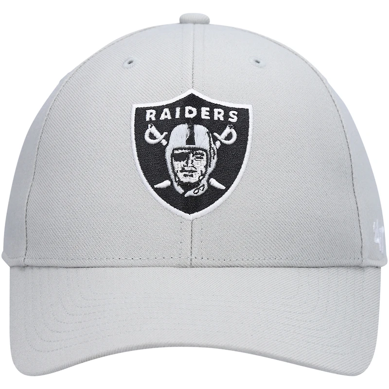 Men's '47 Gray Las Vegas Raiders MVP Adjustable Hat