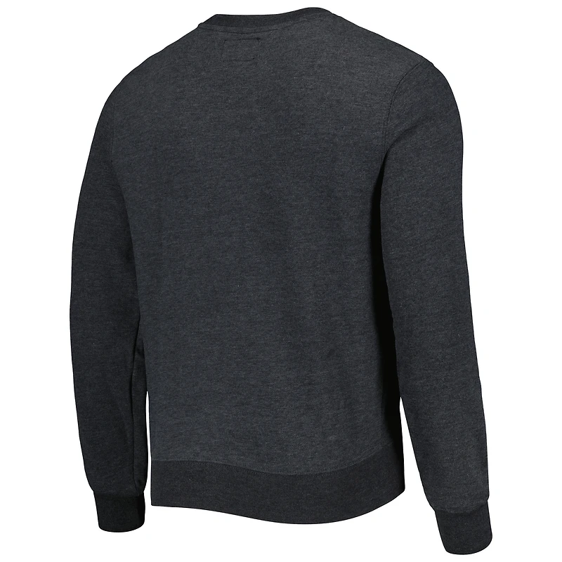Men's '47 Heathered Black Las Vegas Raiders Bypass Tribeca Pullover Sweatshirt