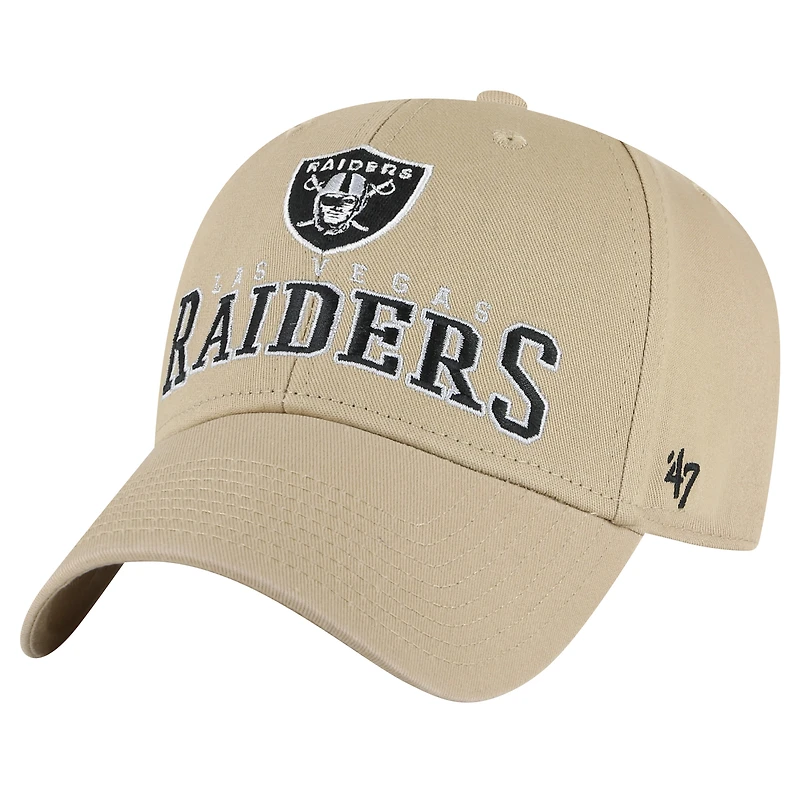 Casquette ajustable Powell MVP '47 Kaki Las Vegas Raiders pour homme