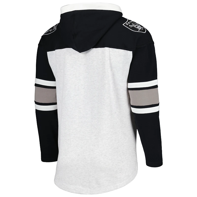 Chandail à capuchon lacets gris chiné pour homme '47 Las Vegas Raiders Gridiron