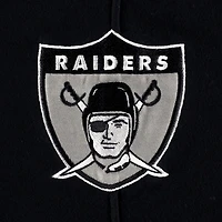 Men's '47 Las Vegas Raiders Heather Gray Historic Logo Gridiron Lace-Up Pullover Hoodie