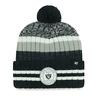 Bonnet tricoté à revers Quiver des Las Vegas Raiders '47 pour homme avec pompon