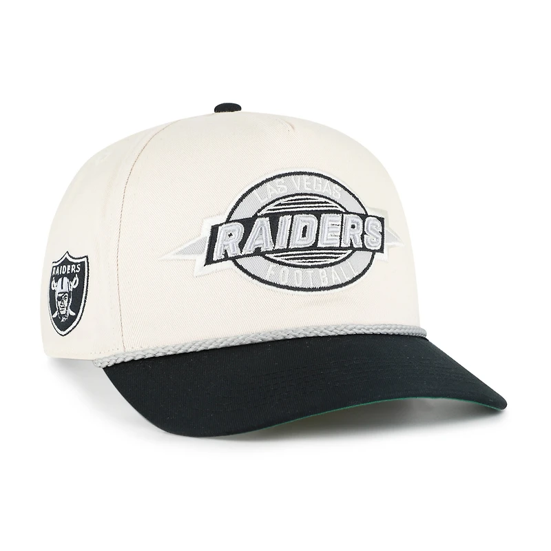 Men's '47 Natural Las Vegas Raiders Frame Out Two Tone Hitch Adjustable Hat