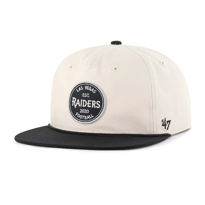 Casquette ajustable Payson Captain des Las Vegas Raiders, modèle naturel 47, pour homme