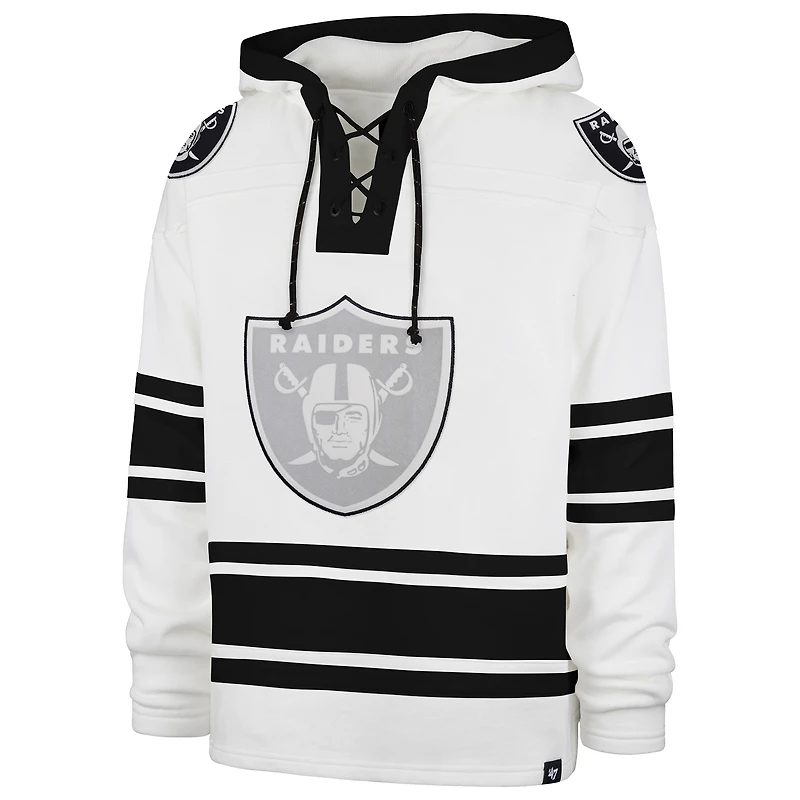Men's '47  White Las Vegas Raiders After Image Superior Lacer with Hood