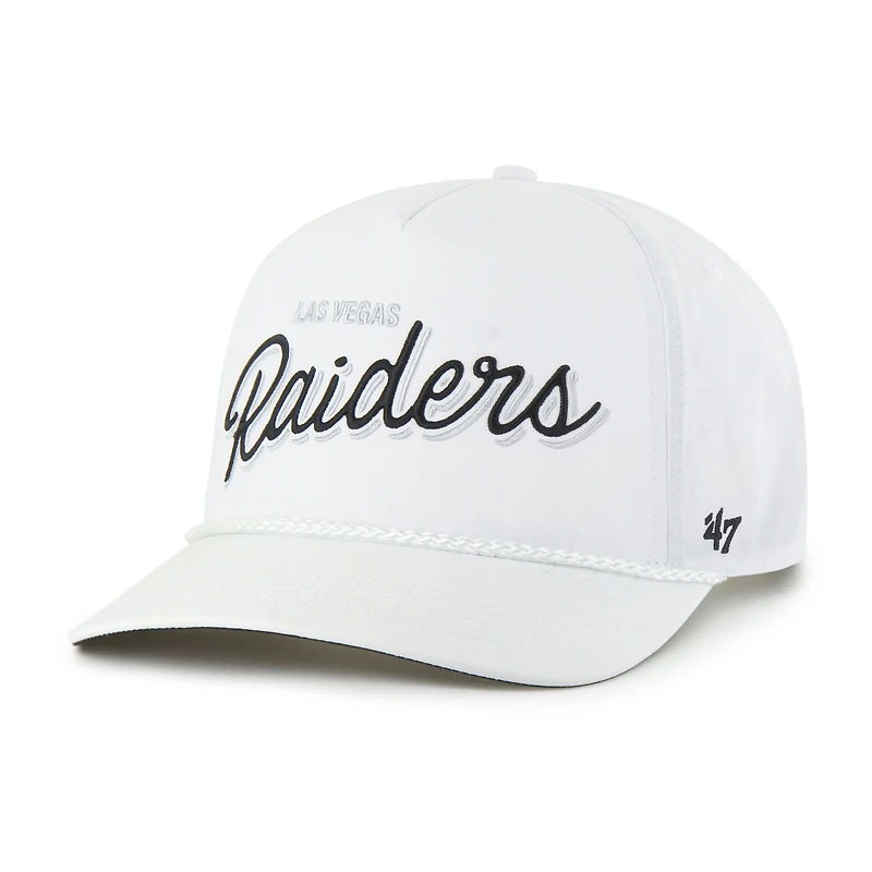 Casquette ajustable blanche « 47 » des Las Vegas Raiders pour homme, modèle Brrr Fairway Hitch