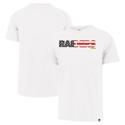 T-shirt Franklin '47 blanc avec drapeau des Raiders de Las Vegas pour hommes