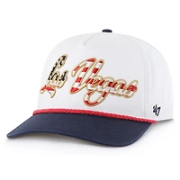 Men's '47 White Las Vegas Raiders Patriotic Overhand Hitch Adjustable Hat