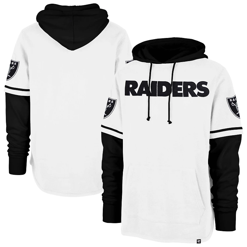 Sweat à capuche blanc '47 Las Vegas Raiders Trifecta Shortstop pour homme