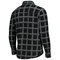 Men's Antigua Black Las Vegas Raiders Industry Flannel Button-Up Shirt Jacket