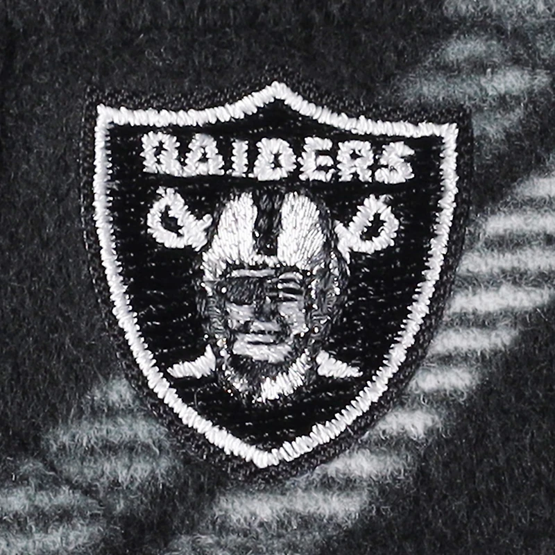 Men's Antigua Black Las Vegas Raiders Industry Flannel Button-Up Shirt Jacket