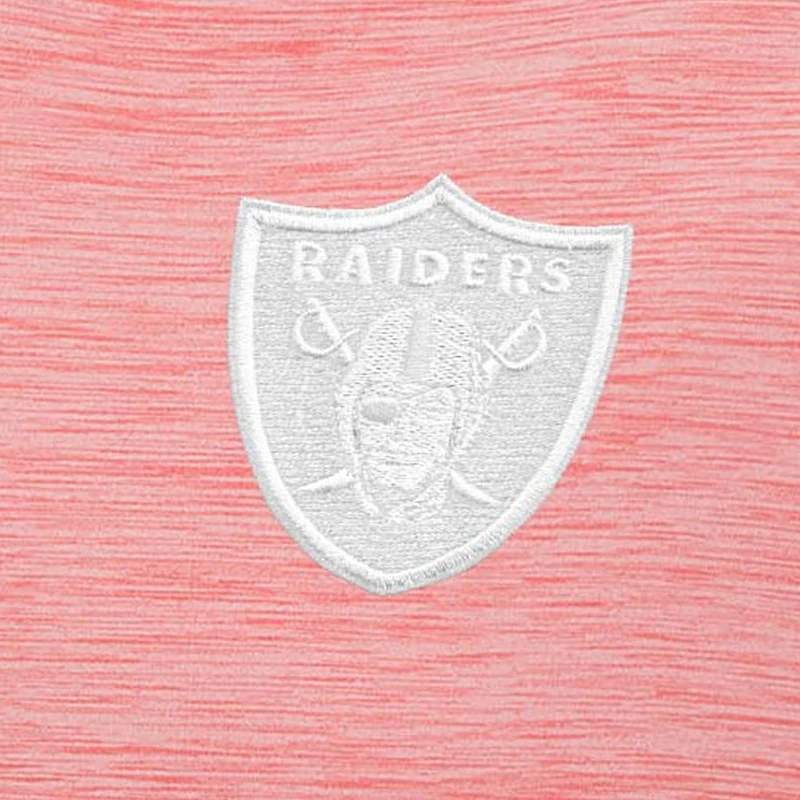 Men's Antigua Coral Las Vegas Raiders Bright Quarter-Zip Pullover Top