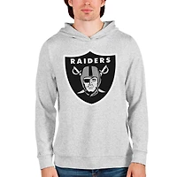 Sweat à capuche gris chiné Antigua pour homme des Las Vegas Raiders Team Absolute