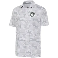 Polo Collide avec logo anthracite des Las Vegas Raiders d'Antigua blanc pour hommes