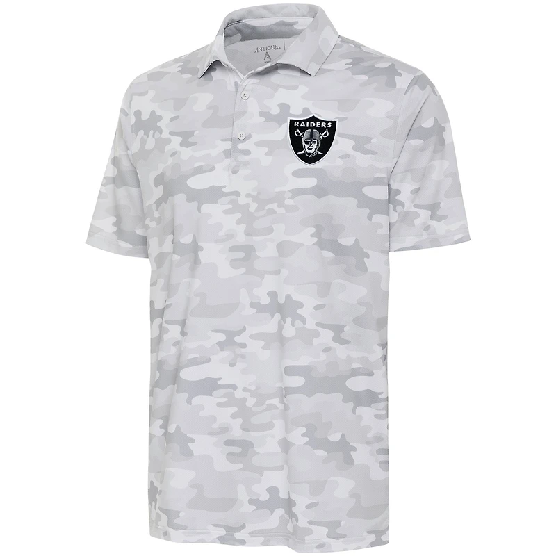 Men's Antigua White Las Vegas Raiders Collide Polo