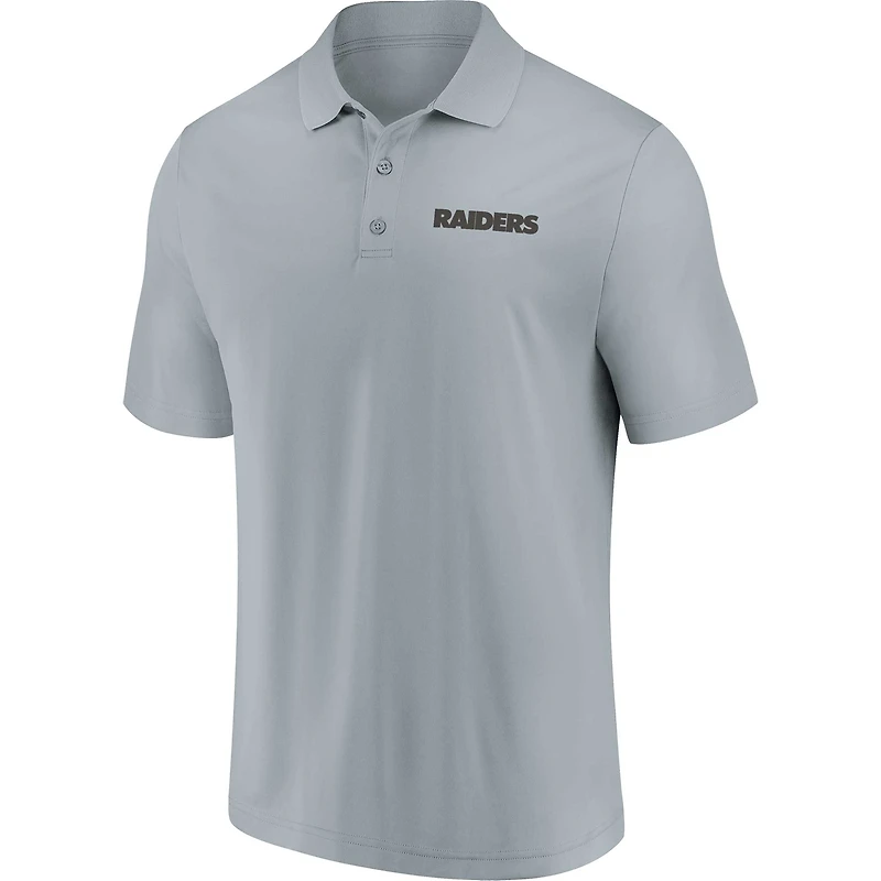 Lot de deux polos noir/gris pour homme Las Vegas Raiders Dueling
