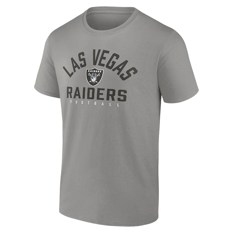 Ensemble de t-shirts noir/argent pour hommes Las Vegas Raiders Player Pack