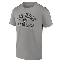 Ensemble de t-shirts noir/argent pour hommes Las Vegas Raiders Player Pack