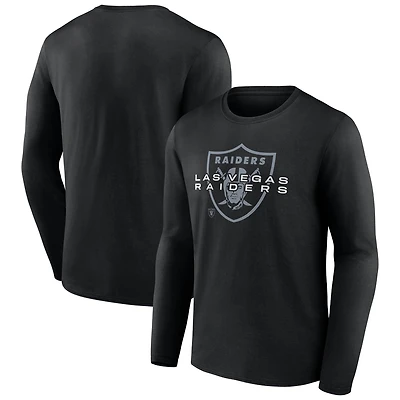 Men's Black Las Vegas Raiders Advance To Victory Long Sleeve T-Shirt