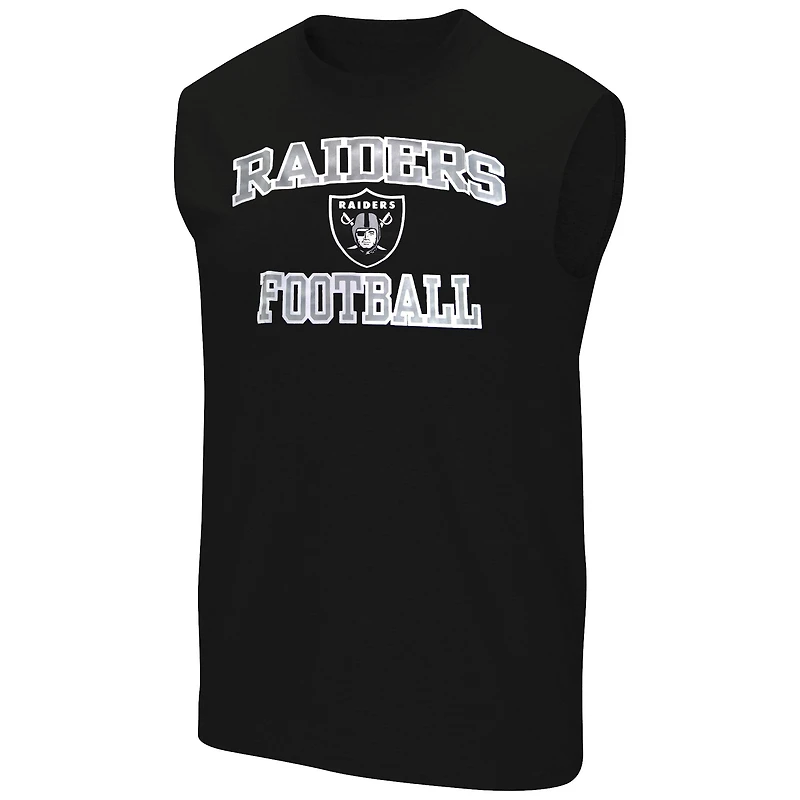 Men's Black Las Vegas Raiders Big & Tall Muscle Tank Top